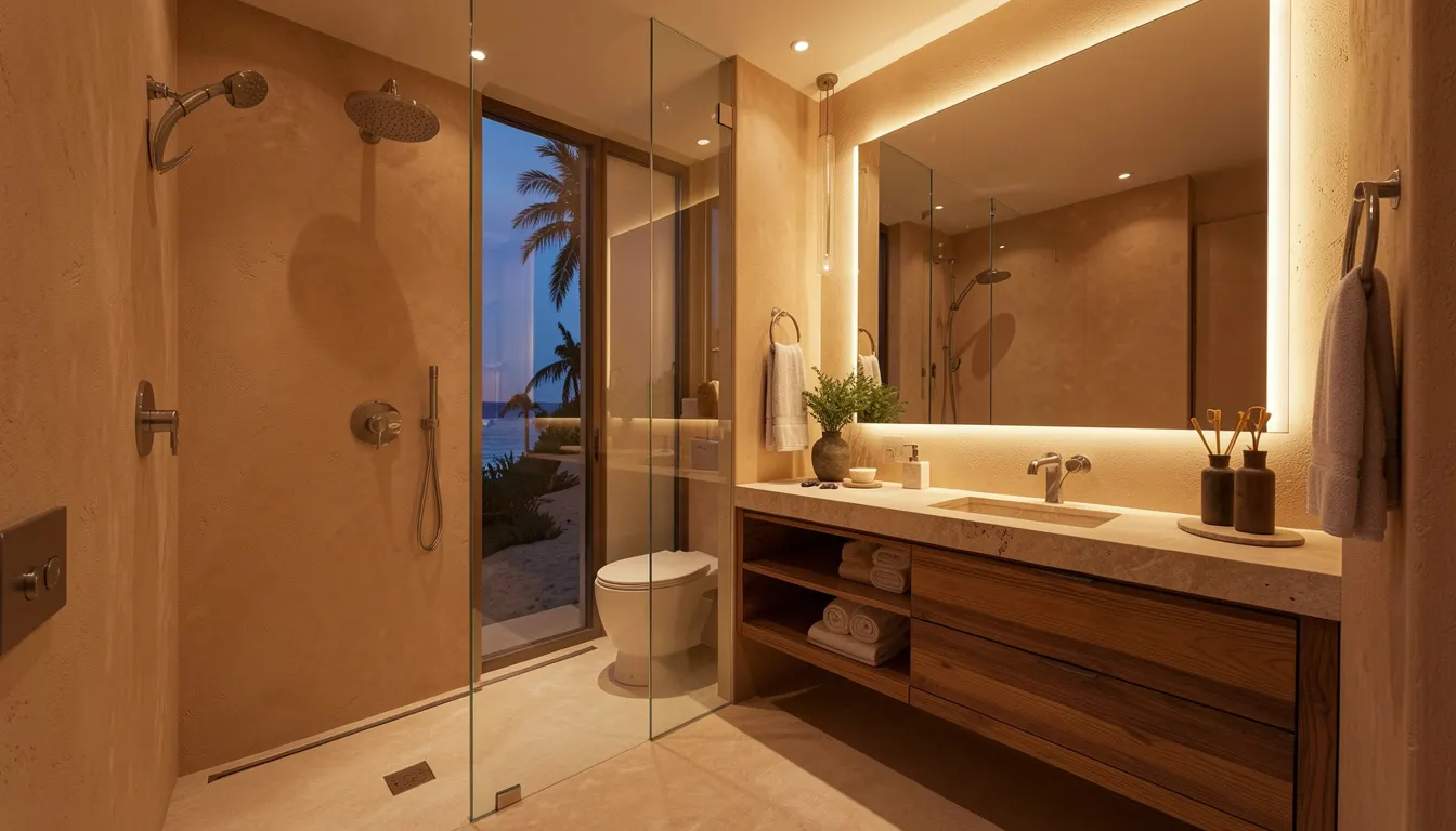 Sympathetically renovated bathroom in a Mount Kembla weatherboard character home
