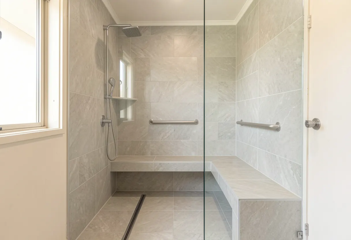Small bathroom makeover with space-saving vanity in an Oak Flats home