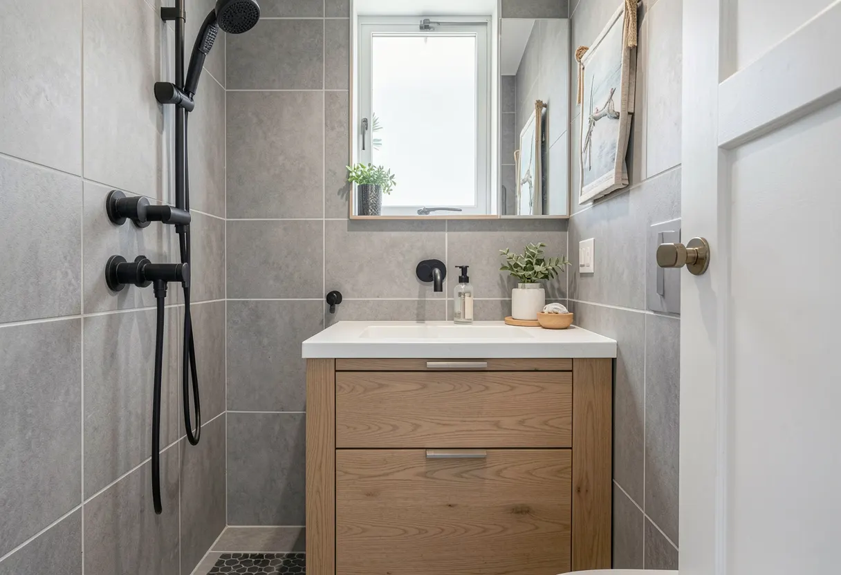 Local renovation team on site for a bathroom renovation in Thirroul