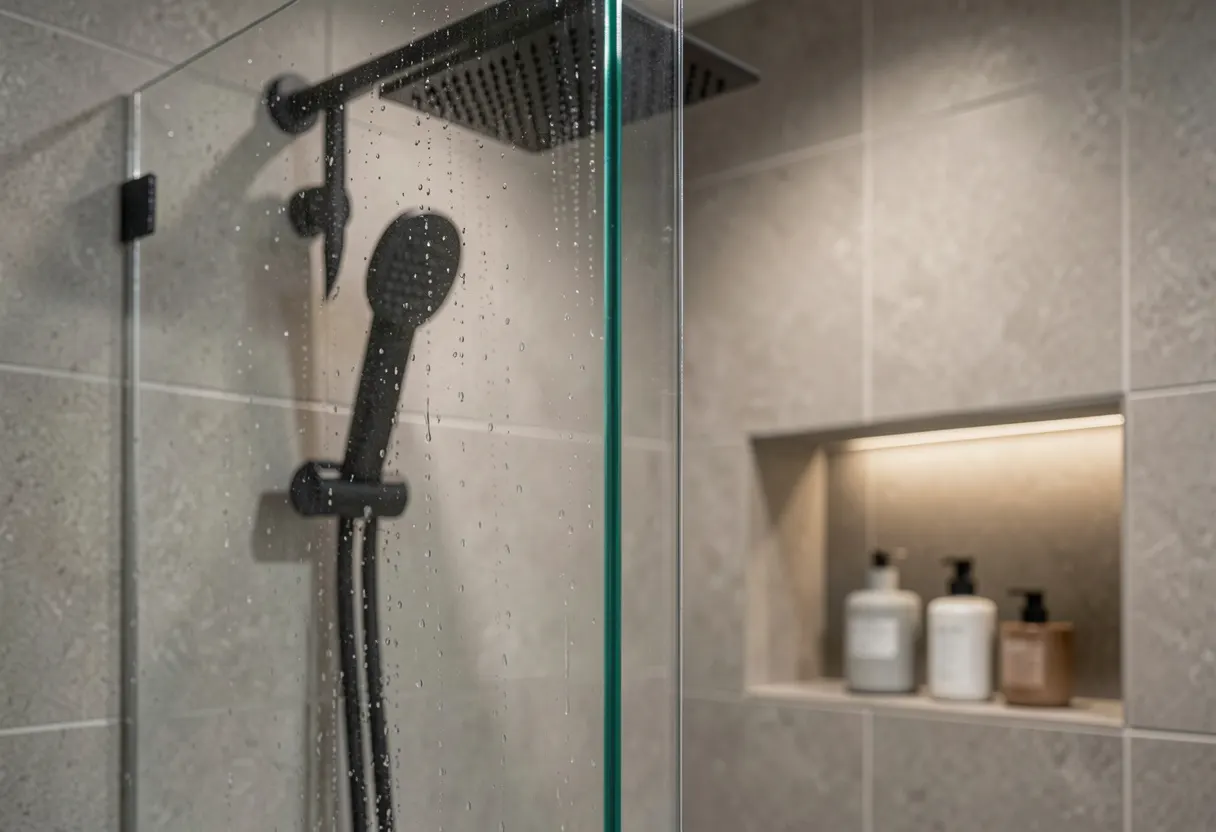 Before-and-after bathroom renovation in Unanderra, NSW brick home