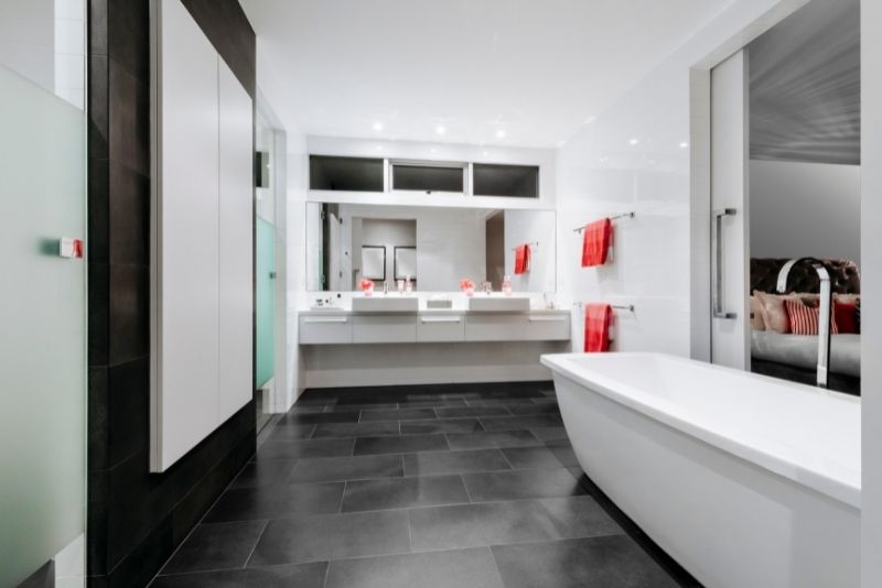 spacious ensuite bathroom makeover with bath tub installation