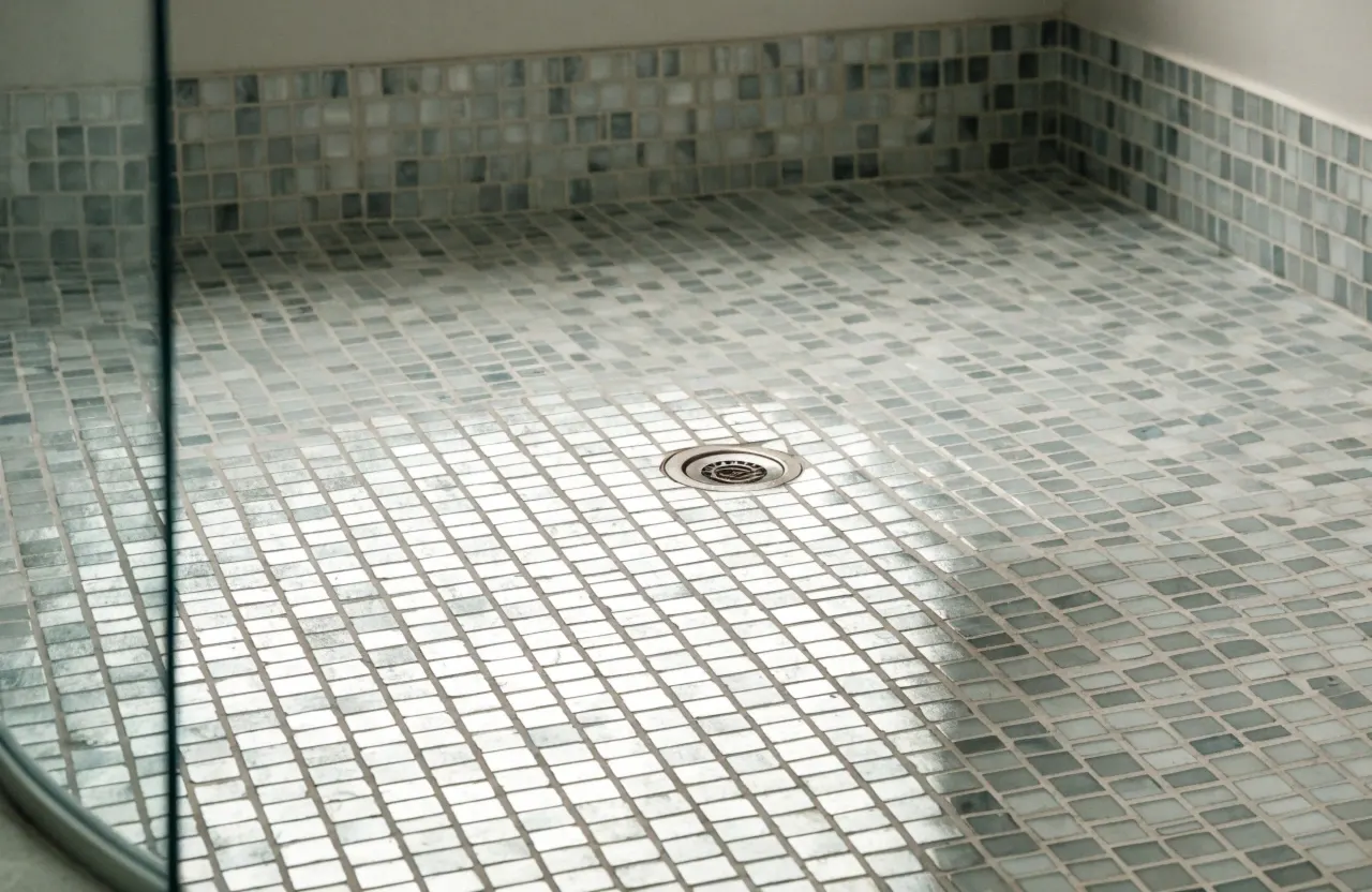 Mosaic tiling Wollongong shower floor installation