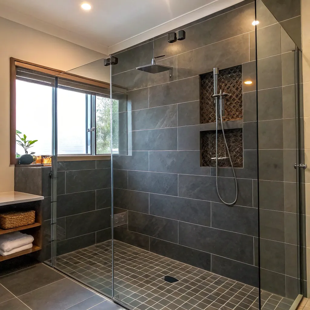Walk-in shower installation in an Illawarra home