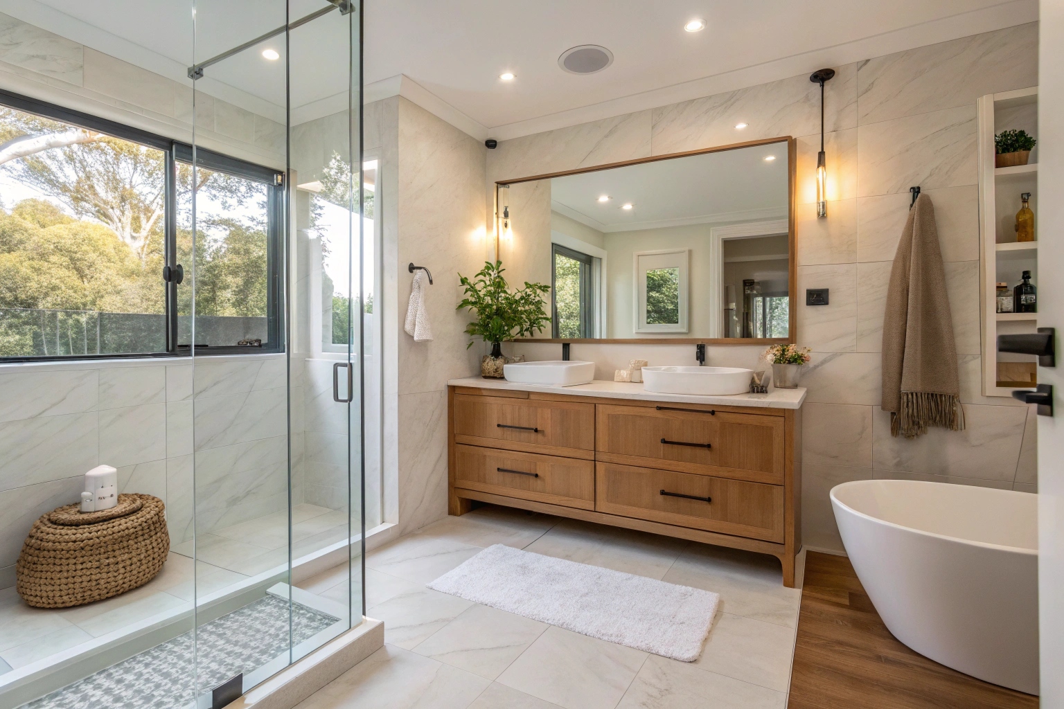 Freshly completed, beautifully finished ensuite bathroom