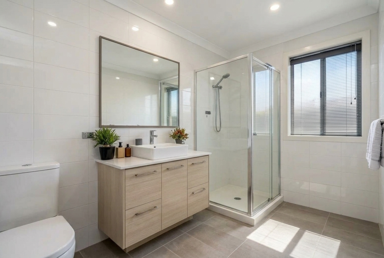 Freshly completed small Illawarra bathroom renovation