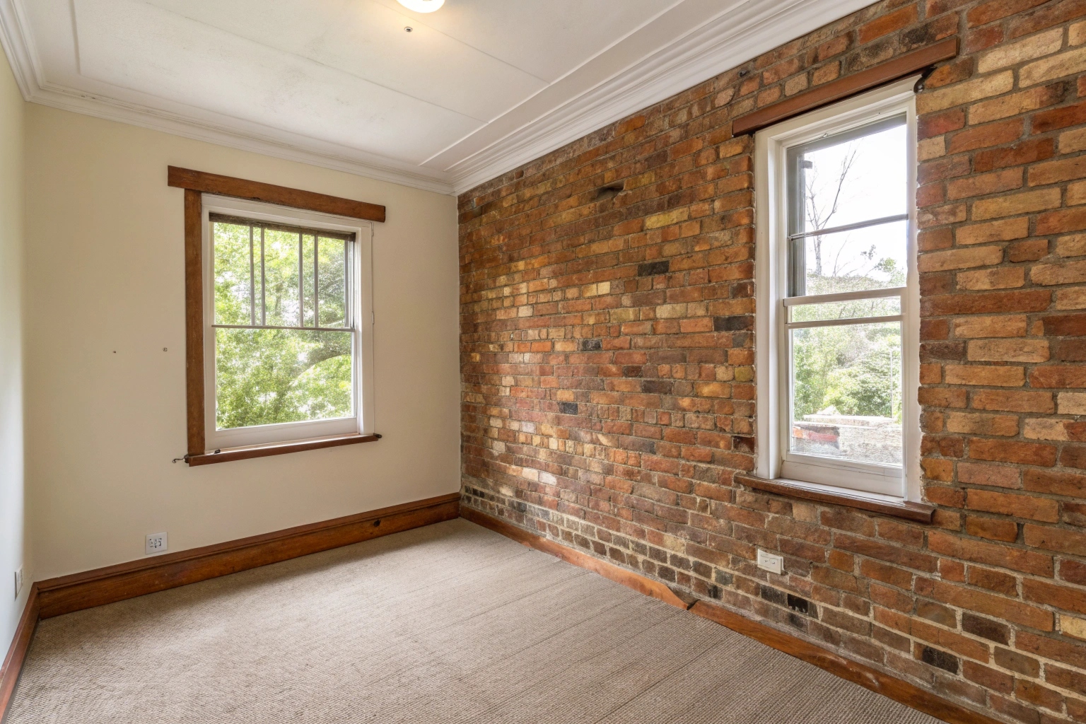 Empty spare bedroom in an older Wollongong home being considered for an ensuite conversion